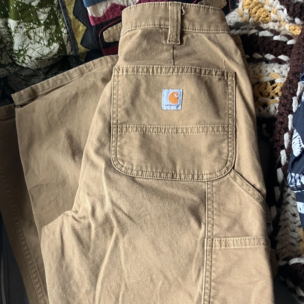 Carhartt Women’s original fit brown carpenter pants 4